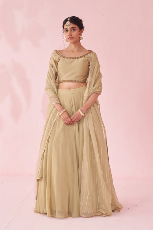 Gulkand Green Lehenga Set